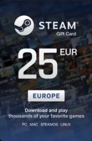 Steam Wallet 25 EUR Gift Card - Digital Key
