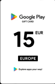 Google Play 15 EUR Gift Card - Digital Key