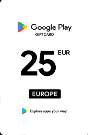 Google Play 25 EUR Gift Card - Digital Key